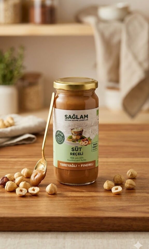 SAĞLAM TEREYAĞLI FINDIKLI SÜT REÇELİ 270 GR