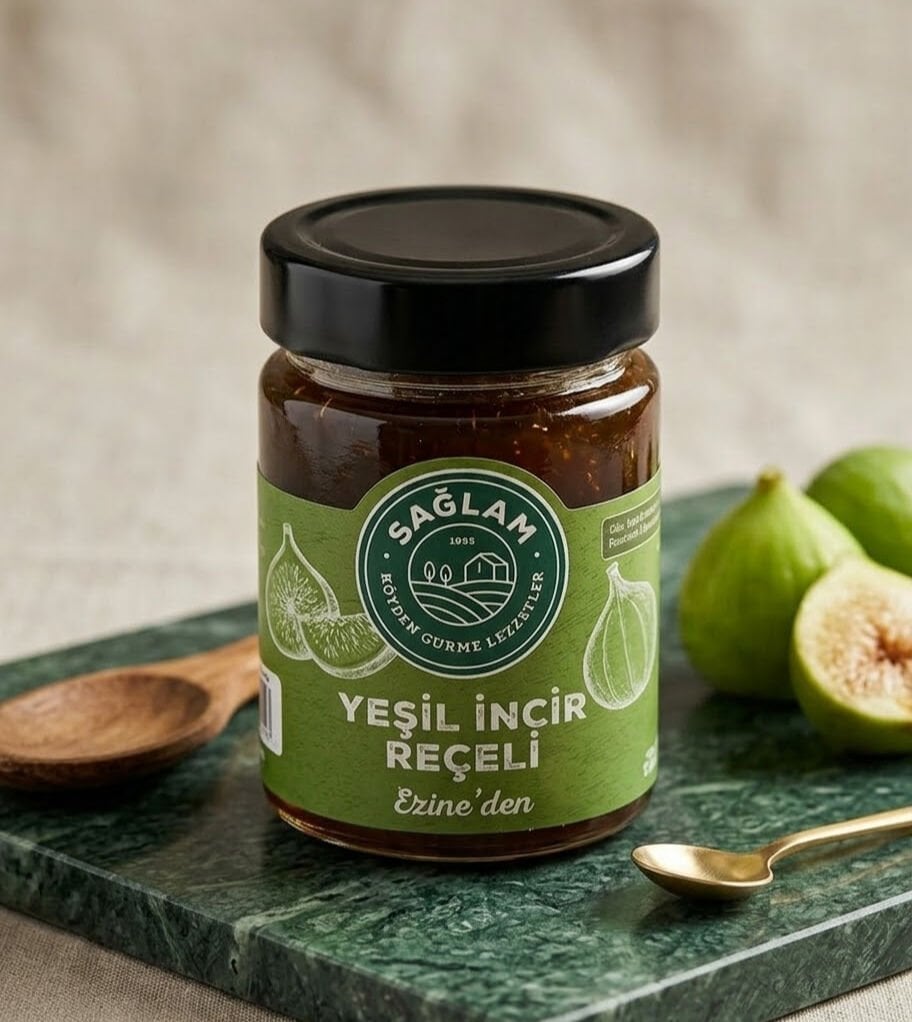 Sağlam Yeşil İncir Reçeli 400 Gr