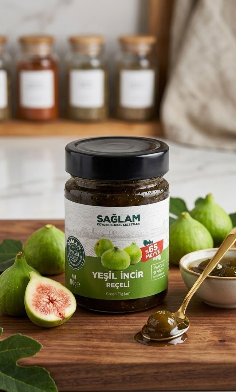 Sağlam Yeşil İncir Reçeli 400 Gr