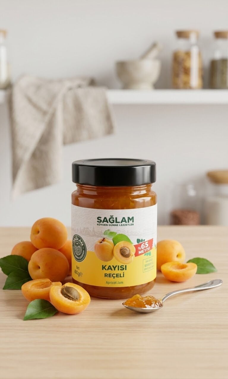 Sağlam Kayısı Reçeli 400 Gr