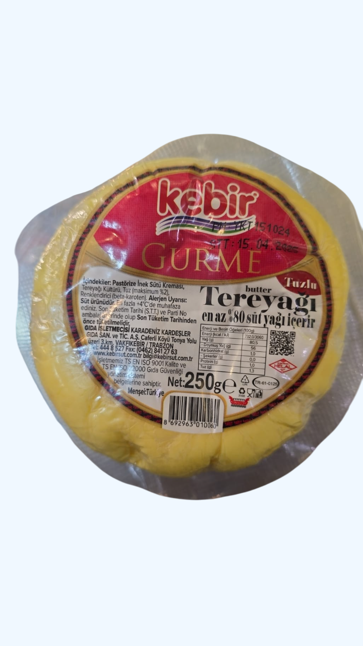 Kebir Gurme Tereyağ 250 Gr Tuzlu