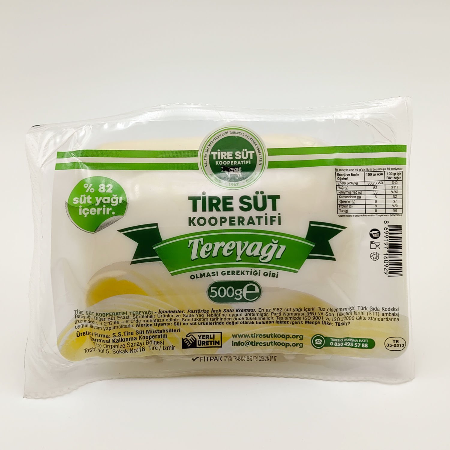 Tire Süt Koop Tereyağ Tuzsuz 500 Gr